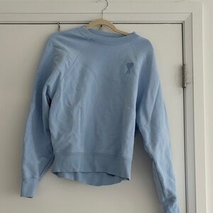 Ami Sky Blue Women's Crew Neck Sweater